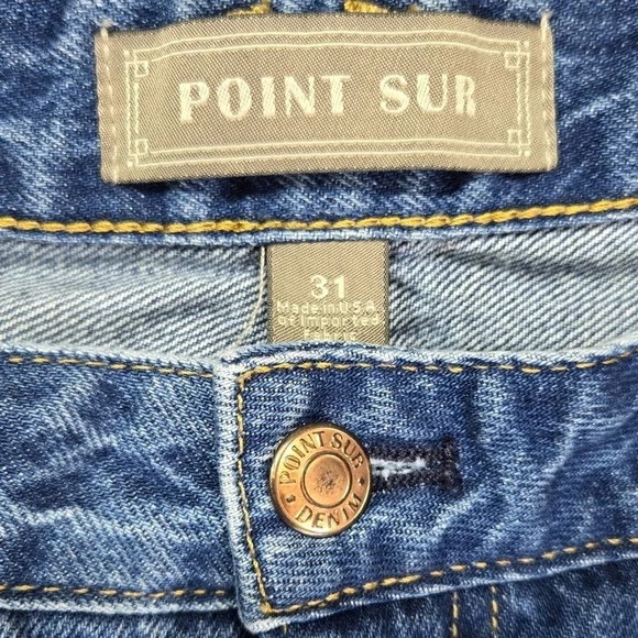 Point Sur J. Crew Limited Edition Nipped Straight Jean Raw Hem BS185 100% Cotton - Picture 9 of 12